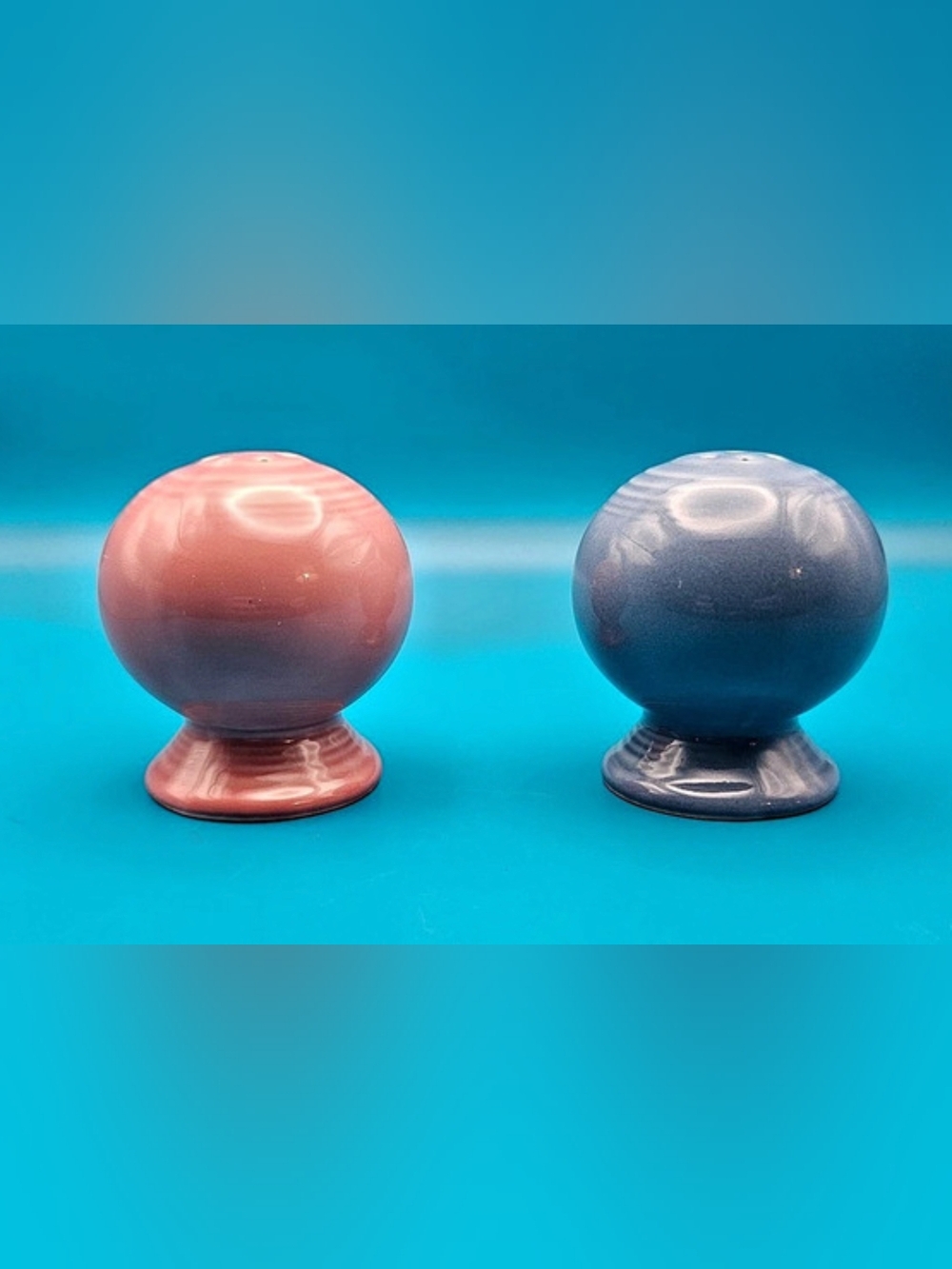 Fiesta Salt and Pepper Shaker Set Pink & Blue